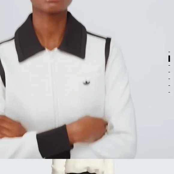 Adidas cream/Black premium tailored SET PANTS AND JACKET INCLUDED! WORE ONCE - Picture 5 of 5